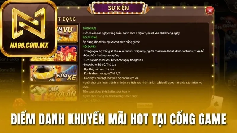 NA99 197 Điểm danh các khuyến mãi hot tại cổng game